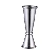 304 Stainless Steel Double Measuring Cup Curling Cup 1oz/2oz silver