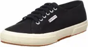 Superga 2750 Cotu Classic Black White Womens Canvas Trainers