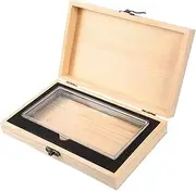 KALLORY 1Set Currency Collector Box Storage Case for Banknotes Stamps Medallions Money Holder with Fine Workmanship for Display Protection