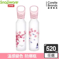 在飛比找PChome24h購物優惠-康寧Snapware 耐熱感溫玻璃曲線水瓶520ml (兩款