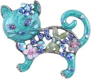 [LIFKOME] 1PC Cat Breastpin Brooch Creative Drip Oil Design Alloy Cat Brooch with Electroplating Elegant Clothing Accessory for Dresses Jackets and Party Attire