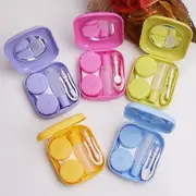 Fondes - Plain Contact Lens Case with Mirror - 5 Colors 028 - Pink - One Size