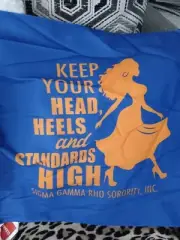 SIGMA GAMMA RHO SORORITY VELVET PILLOW CASE COVER-16"-NEW!