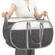 Pop-Up Laundry Basket，collapsible Mesh Laundry Hamper– With Extende