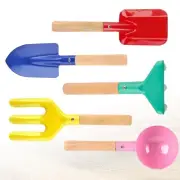 Beach Toys,5 Pcs Children Beach Sandbox Toys,8'' Kids Gardening Set Metal Gar...