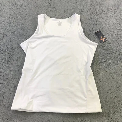 TOMMIE COPPER Tank Womens 3XL XXXL Lower Back Support Tank Ladies White Top aSFD