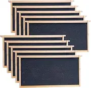 Deep Brood Beehive Frames with Wax Foundation, 10 Pack Honey Bee Frames with 100% Beeswax Coated Food Grade Foundation Sheets, 9-1/8-Inch (Black)