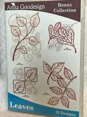 Anita Goodesign Embroidery Pattern LEAVES 22 DESIGN CD~Fall*Autumn