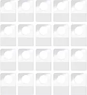 200 Pieces Clear Hook Tabs, Self Adhesive Hanging Tags With Round Hole, Heavy Duty Sticky Hanger Hooks, 1.37x0.98 Inch Plastic Tags for Retail Store Display