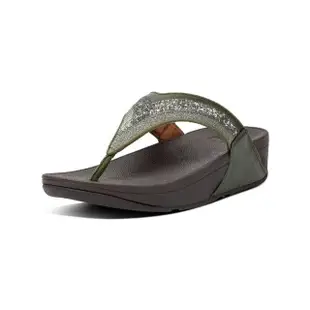 【FitFlop】LULU OMBRE GLITTER TOE-POST SANDALS 經典夾腳涼鞋-女(橄欖綠)