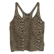 [Zadig & Voltaire] Zadig & Voltaire Leopard-print Top XS GREEN/BLACK