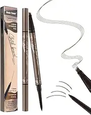 Eyebrow Pencil, 2025 Upgrade Long Lasting Natural EyebrowPen with 2-Fork-Tip and Precise Brush-Tip 3D Microblading, Waterproof Magic Eyebrow Pencil Makeup (Light Brown)
