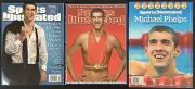 Michael Phelps Lot of 3 Sports Illustrated Mag Team USA Gold Olympic No Label