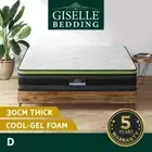 Giselle Mattress Pocket Spring Gel Foam Bed Euro Top Medium Firm 30cm Double