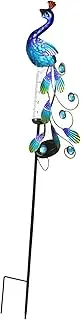Happyyami 1Pc Solar Light Decorative Garden Lamp with Rain Gauge for Outdoor Use Solar Charging Easy Installation for Lawn Driveway and Pathway Lighting