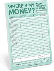 Knock Knock Weekly Money Tracker Pad, Weekly Spending Tracker Budget Pad (Pastel Version), 6 x 9-inches