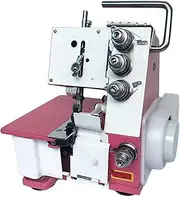 Electric Sewing Machine, Household Four-Thread Lockstitch Sewing Machine with Adjustable Pressure Nut and Foot Controller, Desktop Overlock Machine Kit for Hemming Sewing