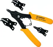 WORKSITE WT1128 Pro. 4-In-1 Snap Ring Plier 10-50mm Combination Clip Retaining