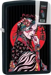 Zippo 99717 Japanese Geisha Woman design Lighter + FLINT PACK