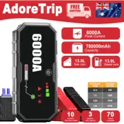 6000A Car Jump Starter Pack Power Bank LED LCD Battery High Booster Charger