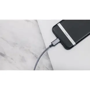 【Moshi原廠現貨 24H出貨】Integra™強韌系列USB-C to USB-A耐用充電傳輸編織線1.5m 鈦灰