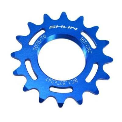 Taiwan Made 7075 Alloy 16T Tooth Fixie Fixed Gear Track Cog, Blue