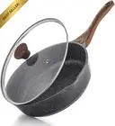 Nonstick Deep Frying Pan 10-Inch, Saute Pan with Lid, Induction Compatible
