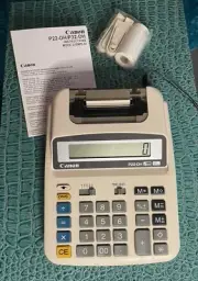NEW Canon 90's Vintage Two Color Mini Desktop Printing Calculator Adding Machine