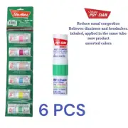 6 X POY SIAN INHALERS RELIEF FAINTNESS DIZZINESS NAUSEA COLDS FLU BITES STINGS