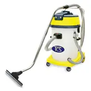 TCS Commercial 60L Wet & Dry Vacuum Cleaner Plastic Tank 2000W (2 Ametek Motors)