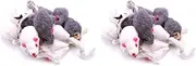 SUNCHSEN Real Rabbit Fur Mice Toys Pet Toy Children's Toys 24-Pack