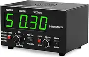Boxing Interval Timer with LED Display - Classic Muay Thai Training Timer, Selectable Training Time & Cycle Repetitions, Adjustable Sound Gym Timer for MMA & Kickboxing Green