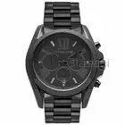 Michael Kors Original MK5550 Unisex Bradshaw Black Stainless Chrono Watch 43mm