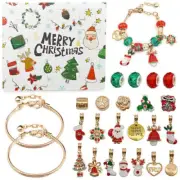 24 Countdown Calendar Advent Surprise Blind Box Christmas Charms Bracelet DIY