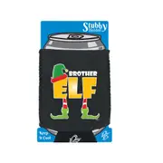 Elf Brother - Funny Novelty Stubby Holder With Base