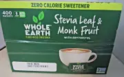 Whole Earth Stevia & Monk Fruit Zero Calorie Sweetener, 400 Packets