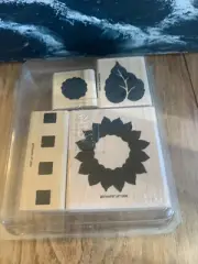 STAMPIN' UP! Two-Step Stampin' Definitely Decorative Sunflowers Set 1996 -NEW !