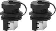 2 Pcs RJ45 Shielded Industrial Panel Mount, IP67 Rated RJ45 Coupler, Panel Mounting Shielded for Outdoor Reliable Network Connections
