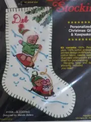 NEEDLE MAGIC MINI CHRISTMAS STOCKING CREWEL KIT NEW SEALED