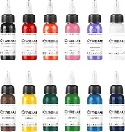 Xtreme Inks Primary Color Set, Comprehensive Color Set, Expertly Crafted Collection for Lifelike Tattoo Artistry, Perfect Blend of Hues, Expertly Formulated (Set of 12, 1/2 oz)