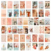 50Pcs Peach Beach Aesthetic Pictures for Wall Collage Boho Collage Print4556