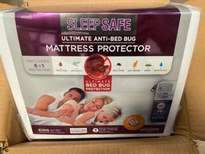 Sleep Safe Ultimate Anti-Bed Bug Mattress Protector, King (NEW)