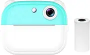 Camera Instant Thermal Printer 2.0 Inch Screen P Printer 48MP Rear Camera Support Timer ing Video Recording Thermal INKL Printing with 1 White Print Paper Toddler Learning Toy