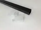 Vintage Black Towel Bar Rod Rack 24 in Springs Plastic Mid Century Modern Retro