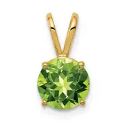 14K Yellow Gold 7mm Peridot pendant