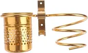 minkissy 1 Set Hair Dryer Holder Hook Blow Dryer Hair Care Tools Storage Hairdryer Wall Rack Accessories Holders Bathroom Mounted Hanger Hair Dryer Organizer Golden Aluminum