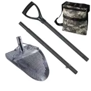 Dune Kraken 11x8 Stainless Sand Scoop w/ Sm Hexagon Holes, CF Handle, Pouch