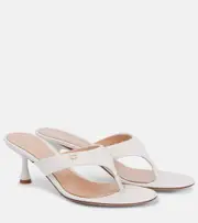 [Gianvito Rossi] Gianvito Rossi Ascent 55 leather mules AU 7 white