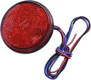 Turn Signal Indicator 12V Round Motorcycle Tail Lights Rear Bumper Reflector 24 LED Motor External Light Brake Stop Marker Lamp for Car Motor Truck (Color : Red, Size : 1)