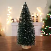Artificial Mini Christmas Tree Table Decor Pine Tree with Wooden Base Christmas